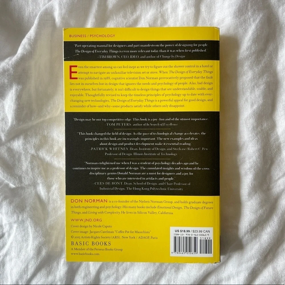 The Design of Everyday Things Paperback Book by Don Norman